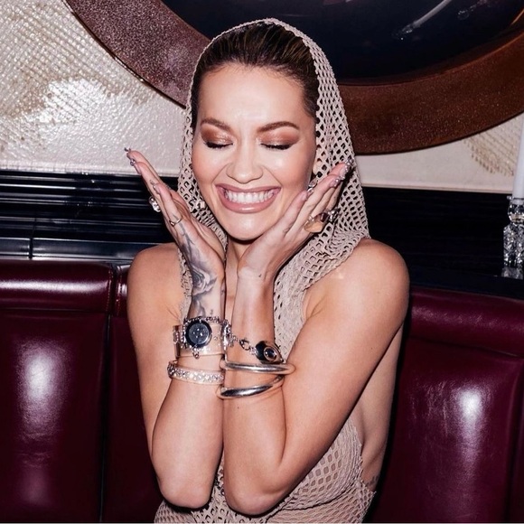 AUTH VTG Christian Dior Silver Figaro Chain Link Large Logo Charm Bracelet - Picture 2 of 16